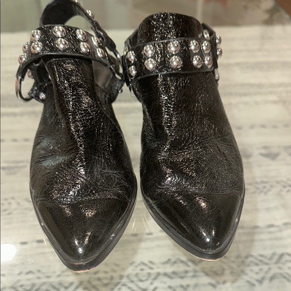 Rebecca Minkoff Black Studded Women's Shoes 8 - Picture 3 of 7